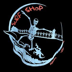 Grand Haven, MI Surf Shop Skull T Shirt